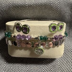 The Kiwi To Life Is Happiness Stack Bracelet By BP (not In case) Never Used
